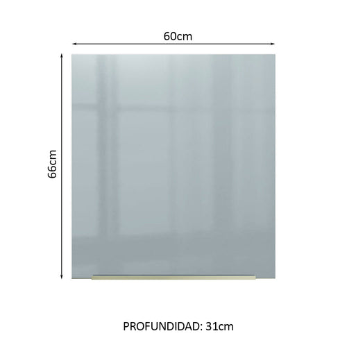Alacena 60 cm 1 Puerta Blanco/Gris Lux Madesa