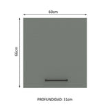 Alacena 60 cm 1 Puerta Agata Blanco/Gris