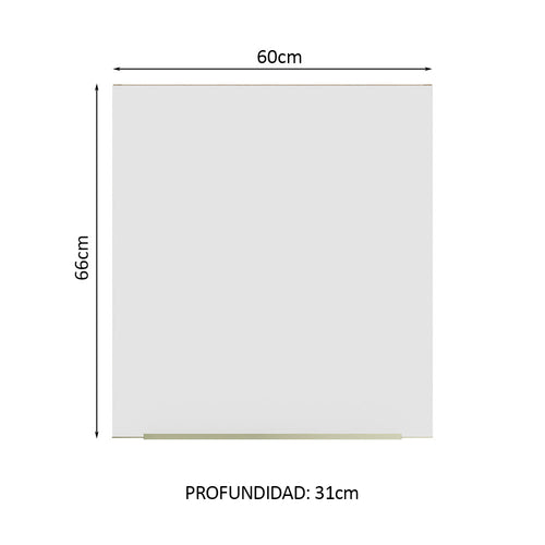 Alacena 60 cm 1 Puerta Marrón/Blanco Lux Madesa