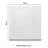 Alacena Cocina 100% MDF 60 cm 1 Puerta Blanco Brillante Acordes Madesa