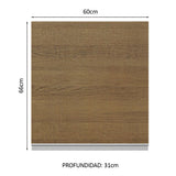 Alacena Cocina 100% MDF 60 cm 1 Puerta Blanco/Marrón Acordes Madesa