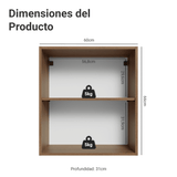 Alacena Cocina 60 cm 1 Pueta Marrón/Crema Vik Madesa