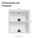 Alacena 60 cm 1 Puerta Blanco/Gris Vik Madesa