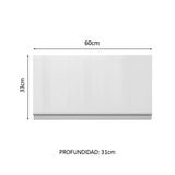 Alacena Cocina 100% MDF 60 cm 1 Puerta Abatible Blanco Brillante Acordes Madesa