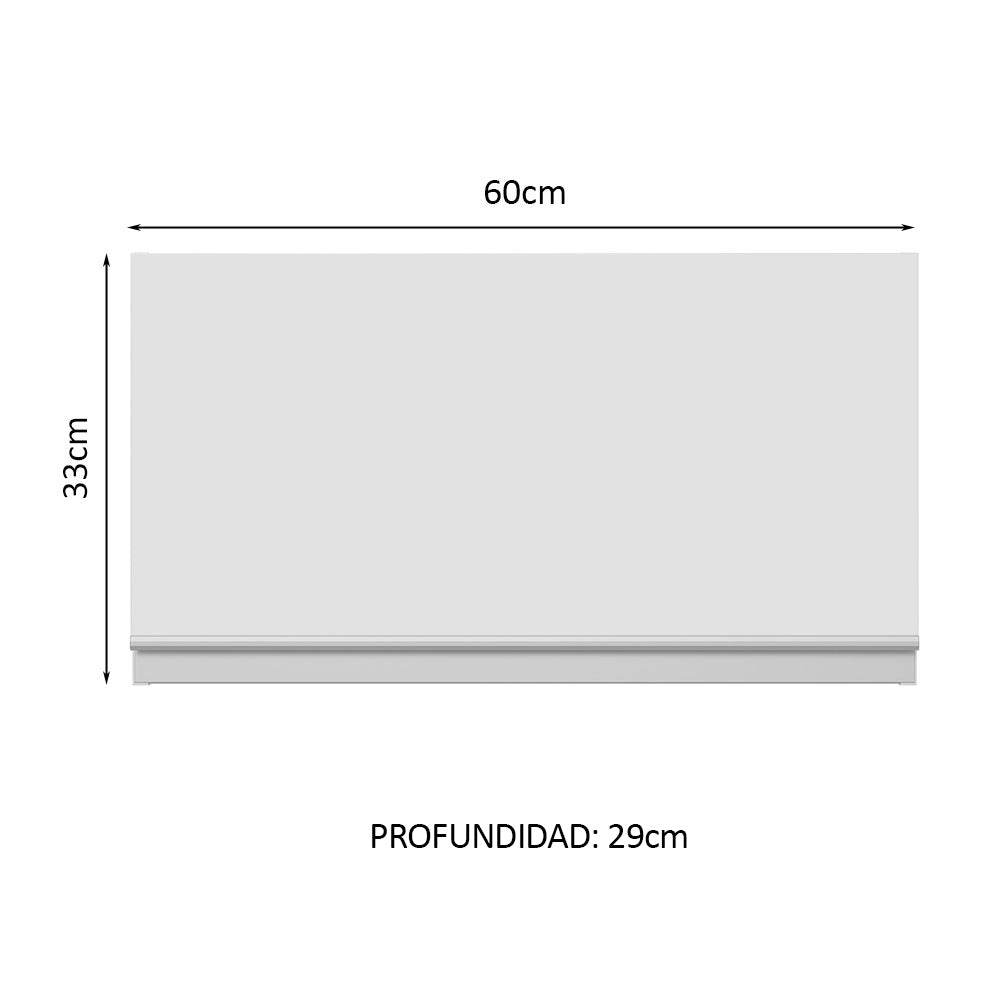 Alacena Cocina 100% MDF 60 cm 1 Puerta Abatible Blanco Smart Madesa
