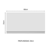 Alacena Cocina 100% MDF 60 cm 1 Puerta Abatible Blanco Smart Madesa