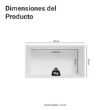 Alacena 60 cm 1 Puerta Puerta Rebatible Blanco Vik Madesa