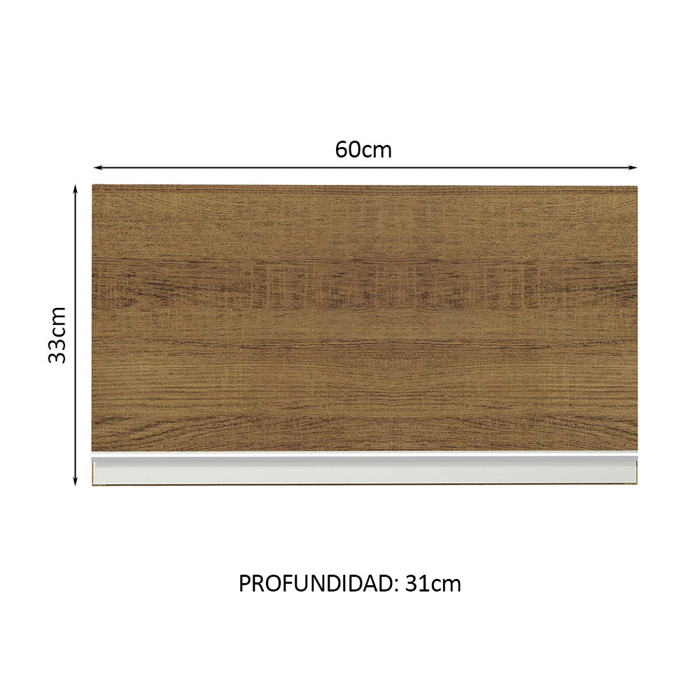 Alacena 60 cm 1 Puerta Rebatible Marrón Glamy Madesa