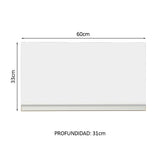 Alacena Madesa Glamy 60 cm 1 Puerta Rebatible Marrón/Blanco