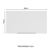 Alacena Cocina 60 cm 1 Puerta Abatible Marrón/Blanco Stella Madesa