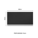 Alacena Cocina 100% MDF 60 cm 1 Puerta Abatible Blanco/Negro Acordes Madesa