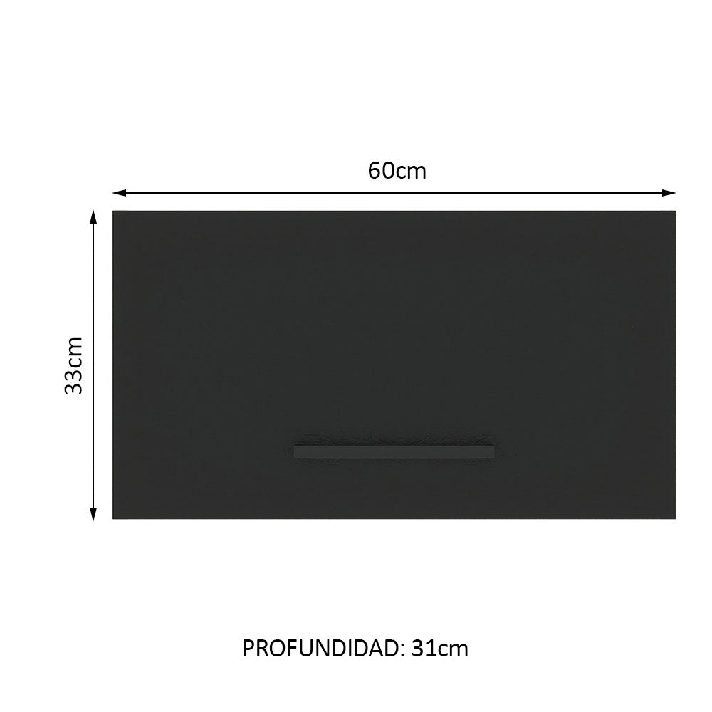 Alacena 60 cm 1 Puerta Agata Blanco/Negro