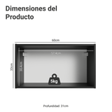 Alacena 60 cm 1 Puerta Abatible Negro Nice Madesa