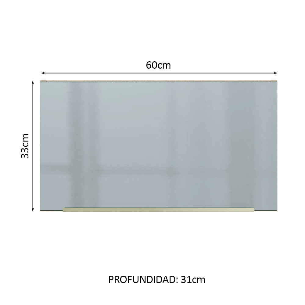 Alacena 60 cm 1 Puerta Lux Marrón/Gris