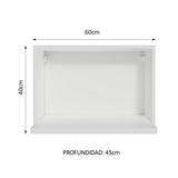 Alacena Cocina 100% MDF 60 cm con Nicho para Microondas e Horno Blanco Acordes Madesa