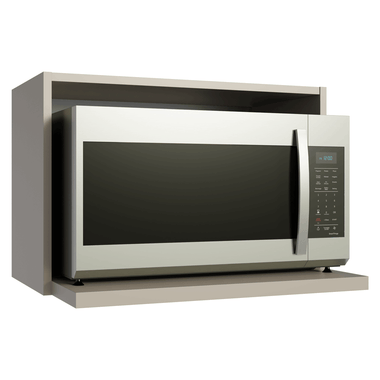 Alacena 60 cm 1 Puerta Nicho para Microondas y Horno Crema Nice Madesa
