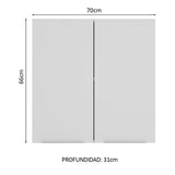Alacena Cocina 70 cm 2 Puertas Blanco Stella Madesa