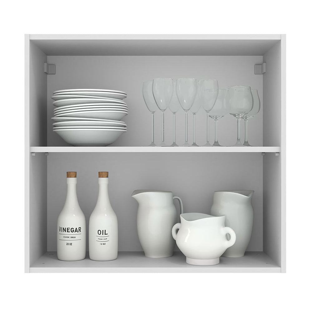 Alacena 70 cm 2 Puertas Agata Blanco/Crema