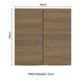 Alacena Cocina 70 cm 2 Puertas Marrón Stella Madesa