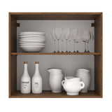 Alacena 70 cm 2 Puertas Agata Marrón/Blanco