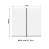 Alacena 70 cm 2 Puertas Marrón/Blanco Glamy Madesa