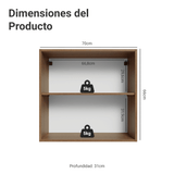 Alacena Cocina 70 cm 2 Puetas Marrón/Crema Vik Madesa