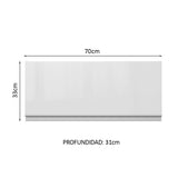 Alacena Cocina 100% MDF 70 cm 1 Puerta Abatible Frente Blanco Brillante Acordes Madesa