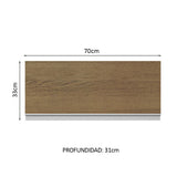 Alacena Cocina 100% MDF 70 cm 1 Puerta Abatible Blanco/Marrón Acordes Madesa