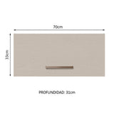 Alacena 70 cm 1 Puerta Rebatible Marrón/Crema Agata Madesa