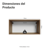 Alacena Cocina 70 cm 1 Pueta Abatible Marrón/Crema Vik Madesa