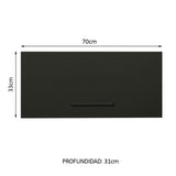 Alacena 70 cm 1 Puerta Agata Marrón/Negro