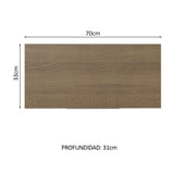Alacena Cocina 70 cm 1 Puerta Abatible Blanco/Marrón Stella Madesa