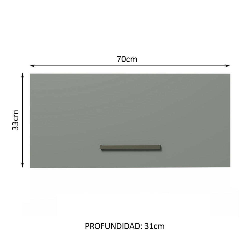 Alacena 70 cm 1 Puerta Agata Marrón/Gris