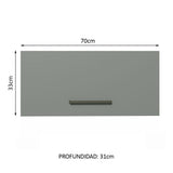 Alacena 70 cm 1 Puerta Agata Marrón/Gris