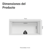 Alacena Cocina 70 cm 1 Puerta Blanco/Blanco Aterciopelado Lux Madesa