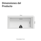 Alacena 70 cm 1 Puerta Puerta Rebatible Blanco/Verde Vik Madesa