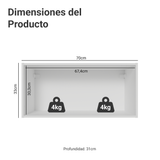 Alacena 70 cm con 1 Puerta Rebatible Blanco Pieta Madesa