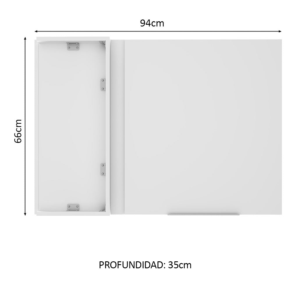 Alacena 94 cm 1 Puerta Stella Blanco