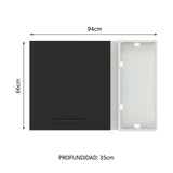 Alacena 94 cm 1 Puerta Agata Blanco/Negro