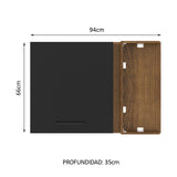 Alacena 94 cm 1 Puerta Agata Marrón/Negro