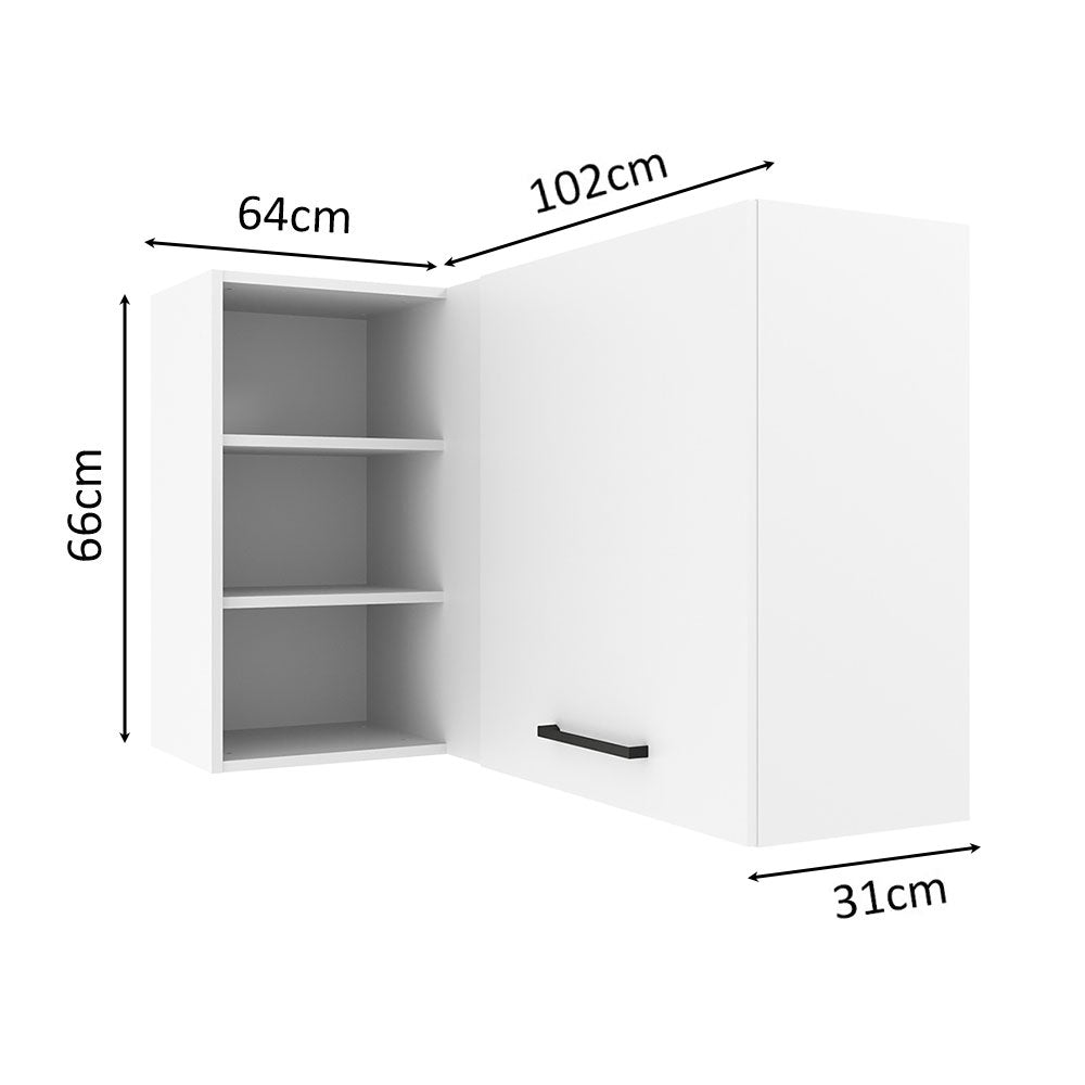 Alacena 102 cm 1 Puerta Agata Blanco