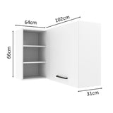 Alacena 102 cm 1 Puerta Agata Blanco
