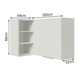 Alacena Cocina Esquinera 1 Puerta para línea de 60 cm de Profundidad Blanco Stella Madesa