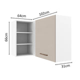 Alacena 102 cm 1 Puerta Agata Blanco/Crema