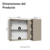 Alacena Esquinero 1 Puerta Nice Crema