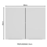 Alacena Cocina 80 cm 2 Puertas Blanco Stella Madesa
