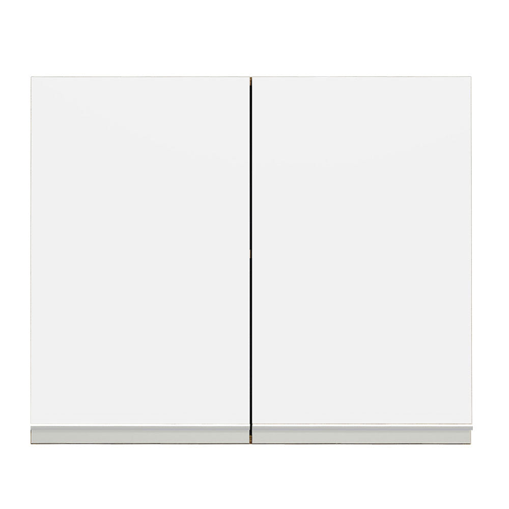Alacena 80 cm 2 Puertas Glamy Marrón/Blanco
