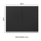 Alacena Cocina 100% MDF 80 cm 2 Puertas Blanco/Negro Acordes Madesa