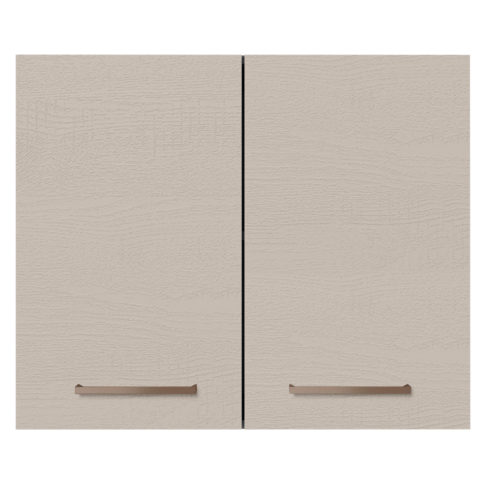 Alacena 80 cm 2 Puertas Agata Marrón/Crema