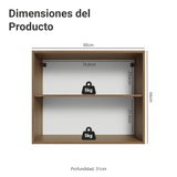 Alacena 80 cm 2 Puertas Marrón/Verde Vik Madesa